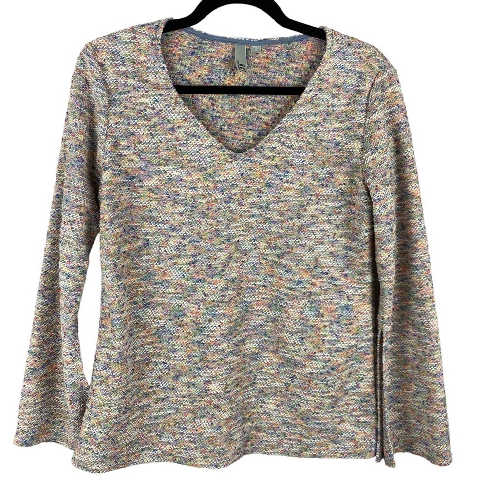 KUT from the Kloth Multi Colour Knit Pullover V Neck Sweater Small